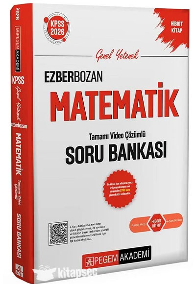 2026 KPSS Matematik Ezberbozan Soru Bankası Çözümlü Pegem Akademi Yayınları